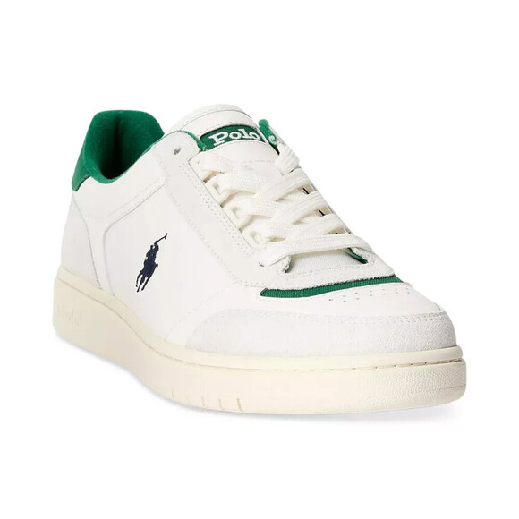 Polo Ralph Lauren Court Sport Sneaker Men\'s 10 White Lace-Up Shoes ZPO3971 main image 11